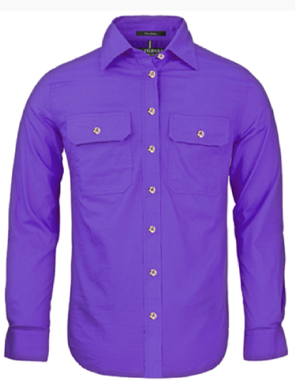 Pilbara Women's Open Front Long Sleeve Shirt RM600BT