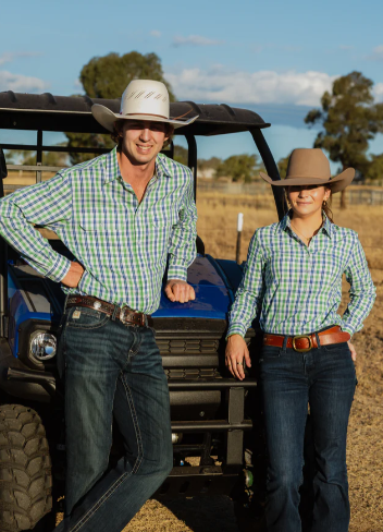Black Colt Jane Shirt - Blue & Green
