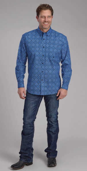 Roper Men's Amarillo Collection Print Shirt - 01326016