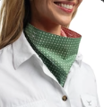 Just Country Women's Carlee Double Sided Scarf - Eucalyptus & White Mini Spots/Rosewater & White Spots - SCF2637