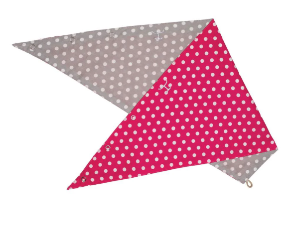 Just Country Women's Carlee Double Sided Scarf - Smoke Grey & White Polka Dots/Raspberry & White Dots - SCF2641