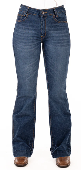 Hitchley & Harrow "Franklin" Trouser Jean - Tan & White Stitch - SR2215