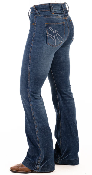 Hitchley & Harrow "Franklin" Trouser Jean - Tan & White Stitch - SR2215