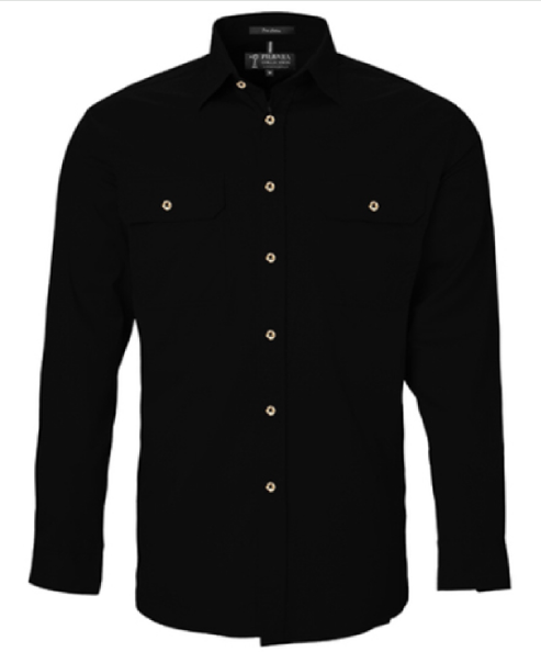 Pilbara Men's Open Front Long Sleeve Shirt RM500BT