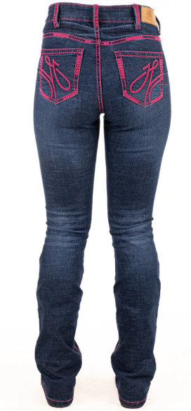 Hitchley & Harrow Ultra High Rise Jean - Hot Pink Stitch - SR2241