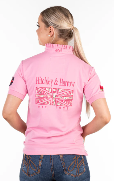Hitchley & Harrow Loose Fit Polo - Candy Pink Frill - EL124
