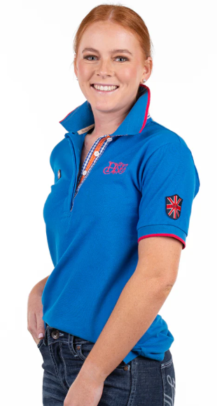 Hitchley & Harrow Loose Fit Polo Electric Blue - EL142
