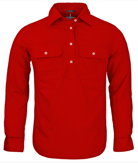 Pilbara Children's Closed Front Long Sleeve Shirt RM400CF