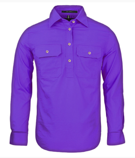 Pilbara Women's Closed Front L/S Shirt RM300CF