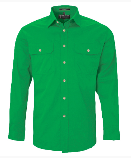 Pilbara Men's Open Front Long Sleeve Shirt RM500BT