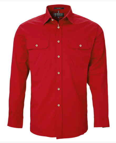 Pilbara Men's Open Front Long Sleeve Shirt RM500BT