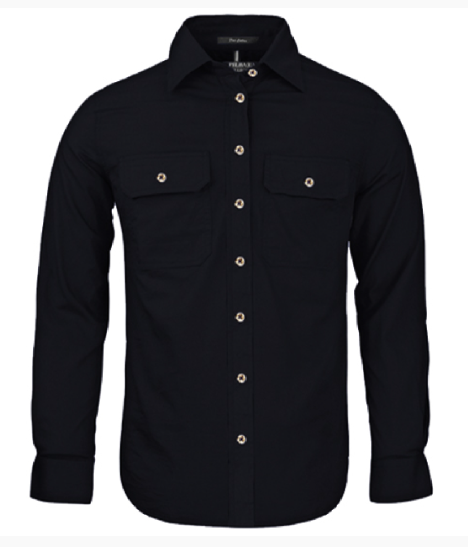 Pilbara Women's Open Front Long Sleeve Shirt RM600BT