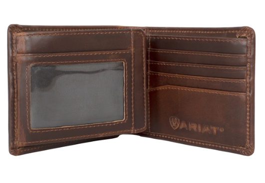 Ariat Bi-Fold Wallet - Rich Brown - WLT2150