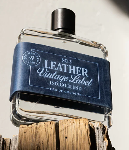 Tru Western Leather Vintage Label #3 Indigo Blend Eau De Cologne - 98087