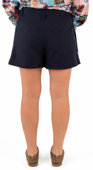 Hitchley & Harrow LC Collection Linen Shorts - Navy - LS01-2008