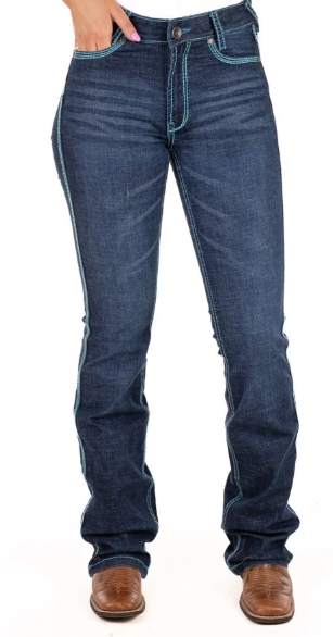 Hitchley & Harrow Ultra High Rise Boot Cut Jean - Turquoise - SR2243