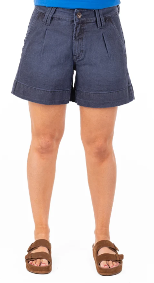 Hitchley & Harrow Denim Shorts - Dark Wash - Longer Length - SR9001 DS-5