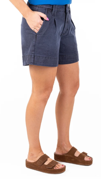 Hitchley & Harrow Denim Shorts - Dark Wash - Longer Length - SR9001 DS-5