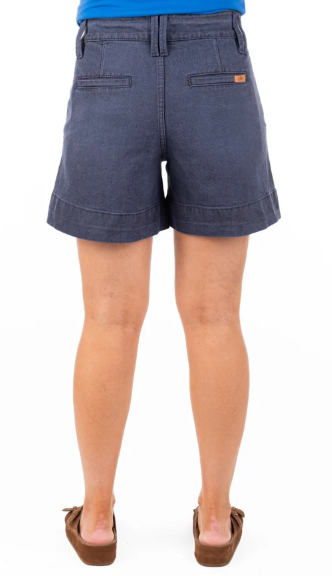 Hitchley & Harrow Denim Shorts - Dark Wash - Longer Length - SR9001 DS-5