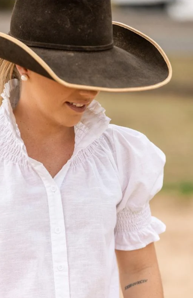 Black Colt Women's Short Sleeve Shirt - White