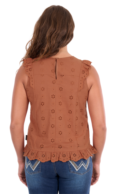 Wrangler Women's Grace Sleeveless Blouse - Copper - X6S2502615