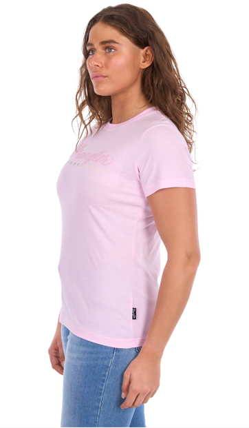 Wrangler Women's Lucy Short Sleeve Tee - Pastel Pink - XCP2598633