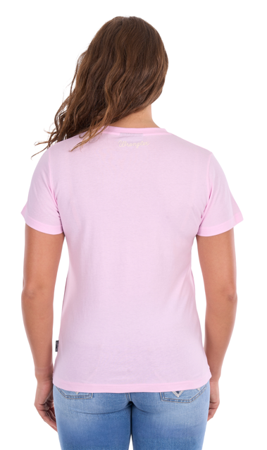 Wrangler Women's Lucy Short Sleeve Tee - Pastel Pink - XCP2598633