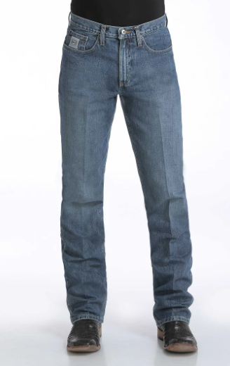 Cinch Silver Label Slim Mid Rise Straight Jean - Medium Stonewash - MB98034001
