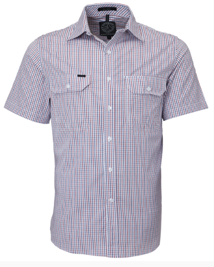 Pilbara Men's Short Sleeve Shirt Double Pocket - RMPC011S