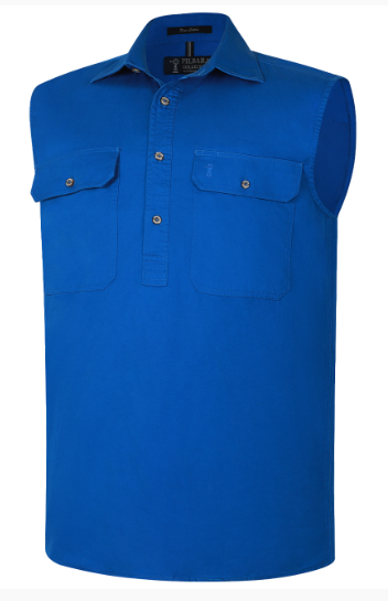 Pilbara Men's Closed Front Sleeveless Shirt - RM700CF