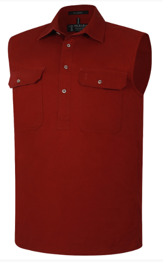Pilbara Men's Closed Front Sleeveless Shirt - RM700CF