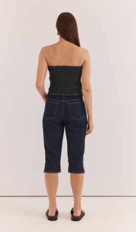 SASS Lela Denim Pedal Pusher - Rinse Wash - SS20690-RIN
