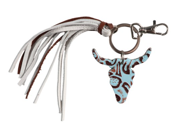 Fort Worth Long Horn Tassel Key Ring