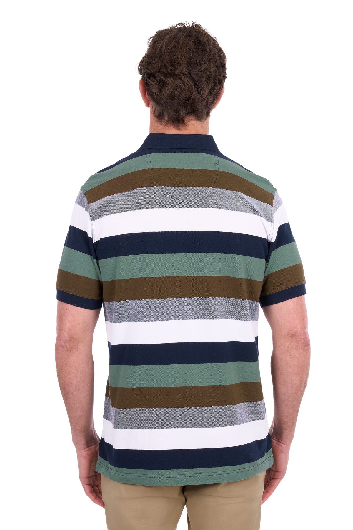 Thomas Cook Men's Wayne 1-Pocket Short Sleeve Polo - Tan/Sage - T6S1509020