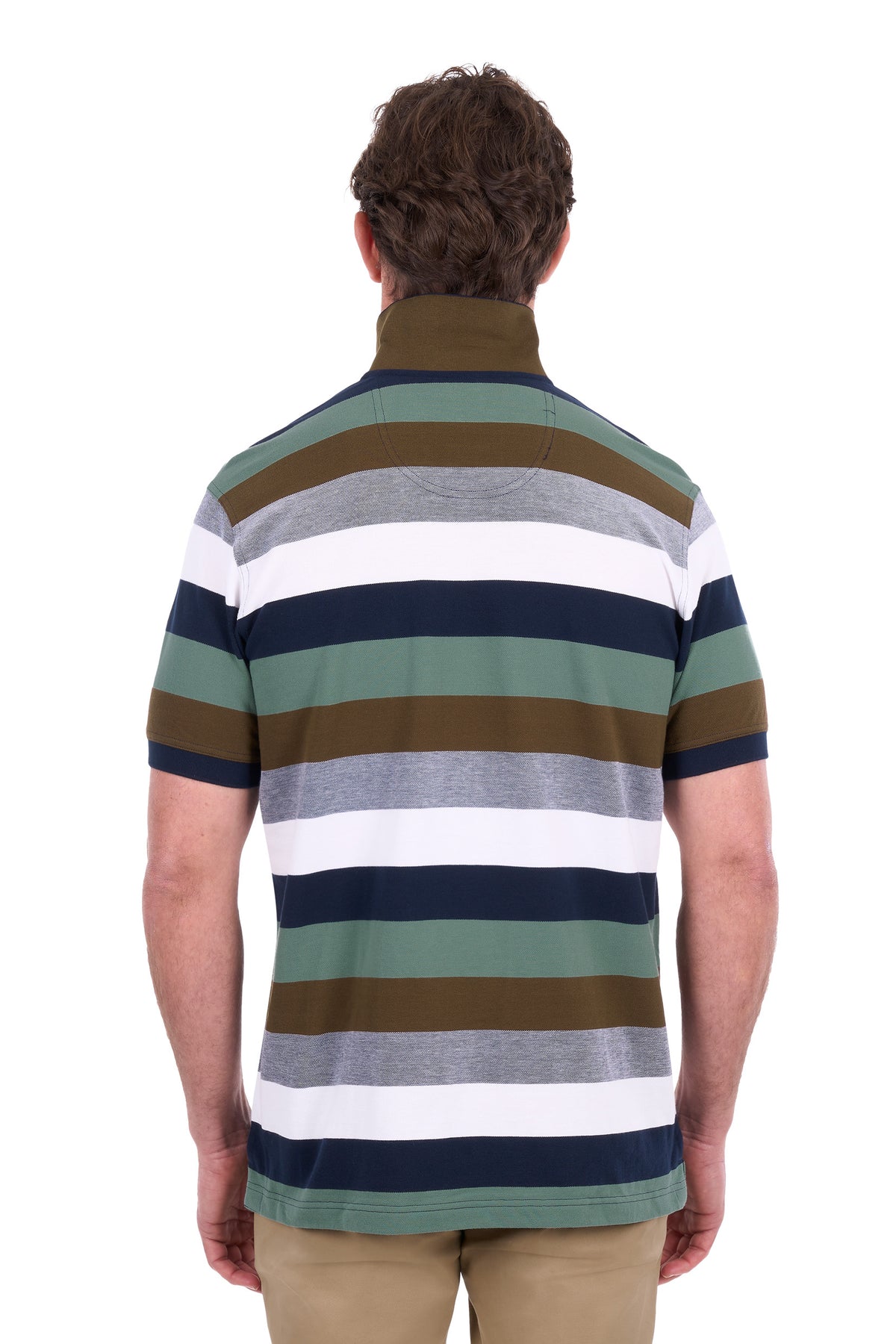 Thomas Cook Men's Wayne 1-Pocket Short Sleeve Polo - Tan/Sage - T6S1509020
