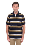 Thomas Cook Men's Vincent 1-Pocket Short Sleeve Polo - Navy/Tan - T6S1509023