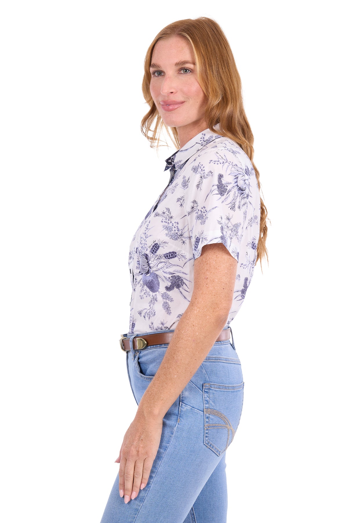 Thomas Cook Women's Mia Short Sleeve Shirt - Navy/White - T6S2125078
