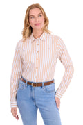 Thomas Cook Women's Ellie Long Sleeve Shirt - Tan/White - T6S2130067