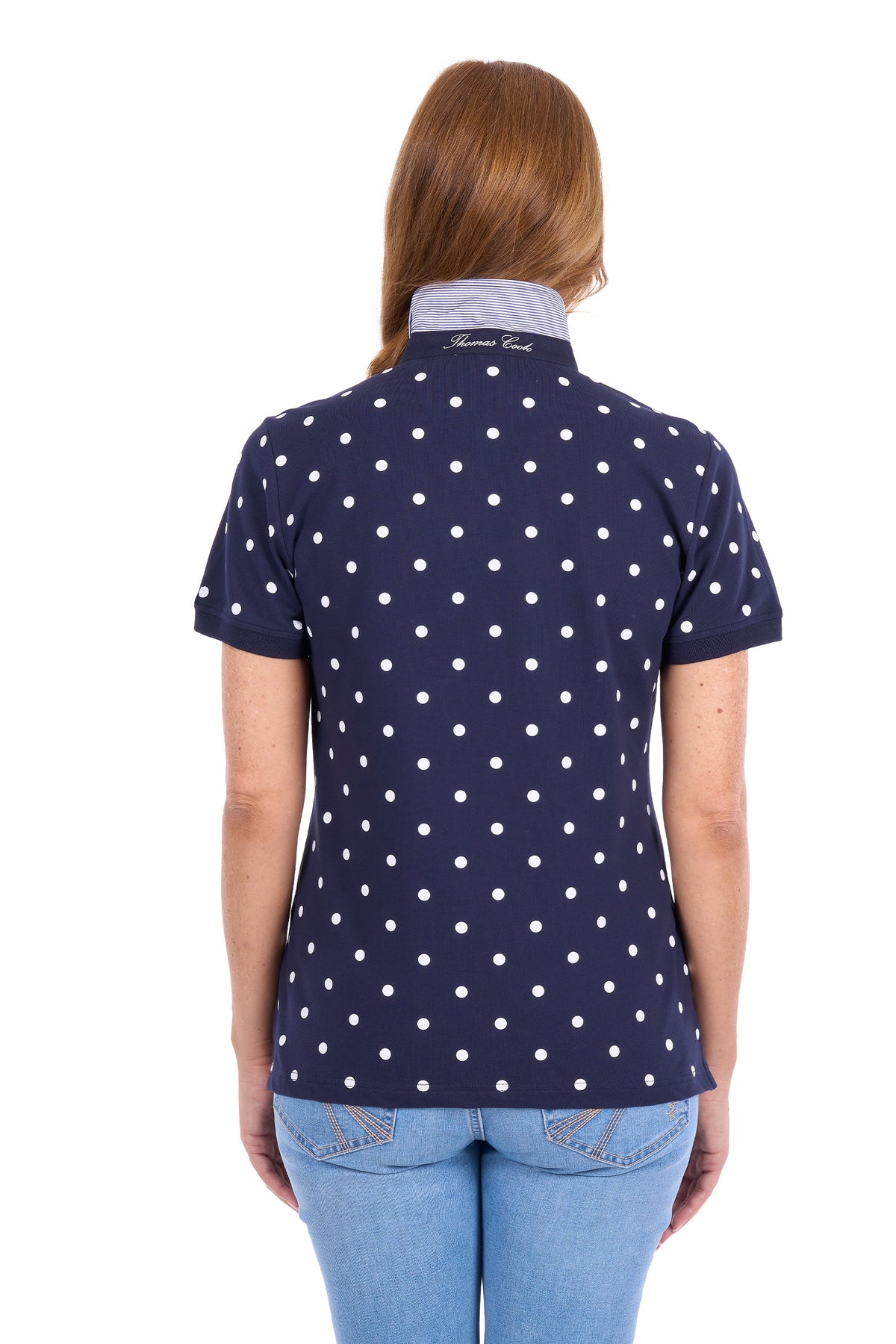 Thomas Cook Women's Tammy Short Sleeve Polo - Navy/White - T6S2523060