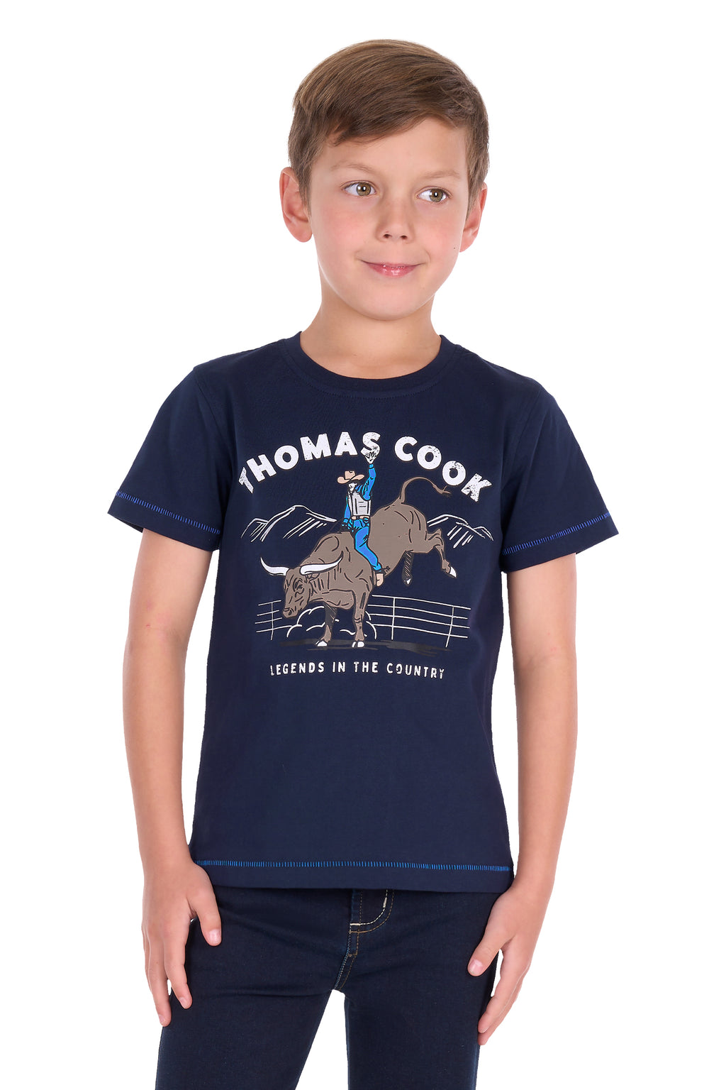 Thomas Cook Boy's Dean Short Sleeve Tee - Navy - T6S3513124