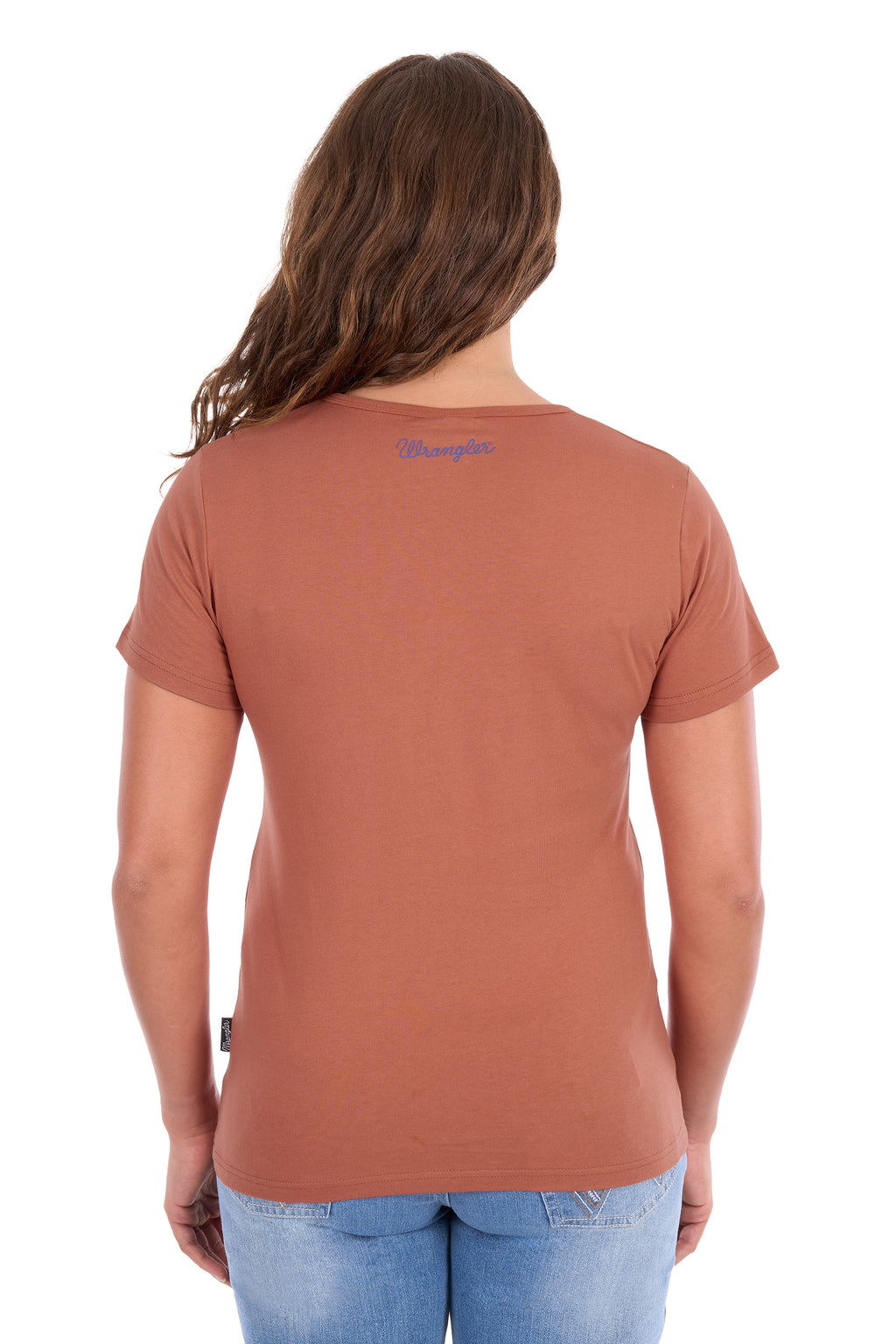 Wrangler Women's Maya V-Neck Short Sleeve Tee - Copper - X6S2599640