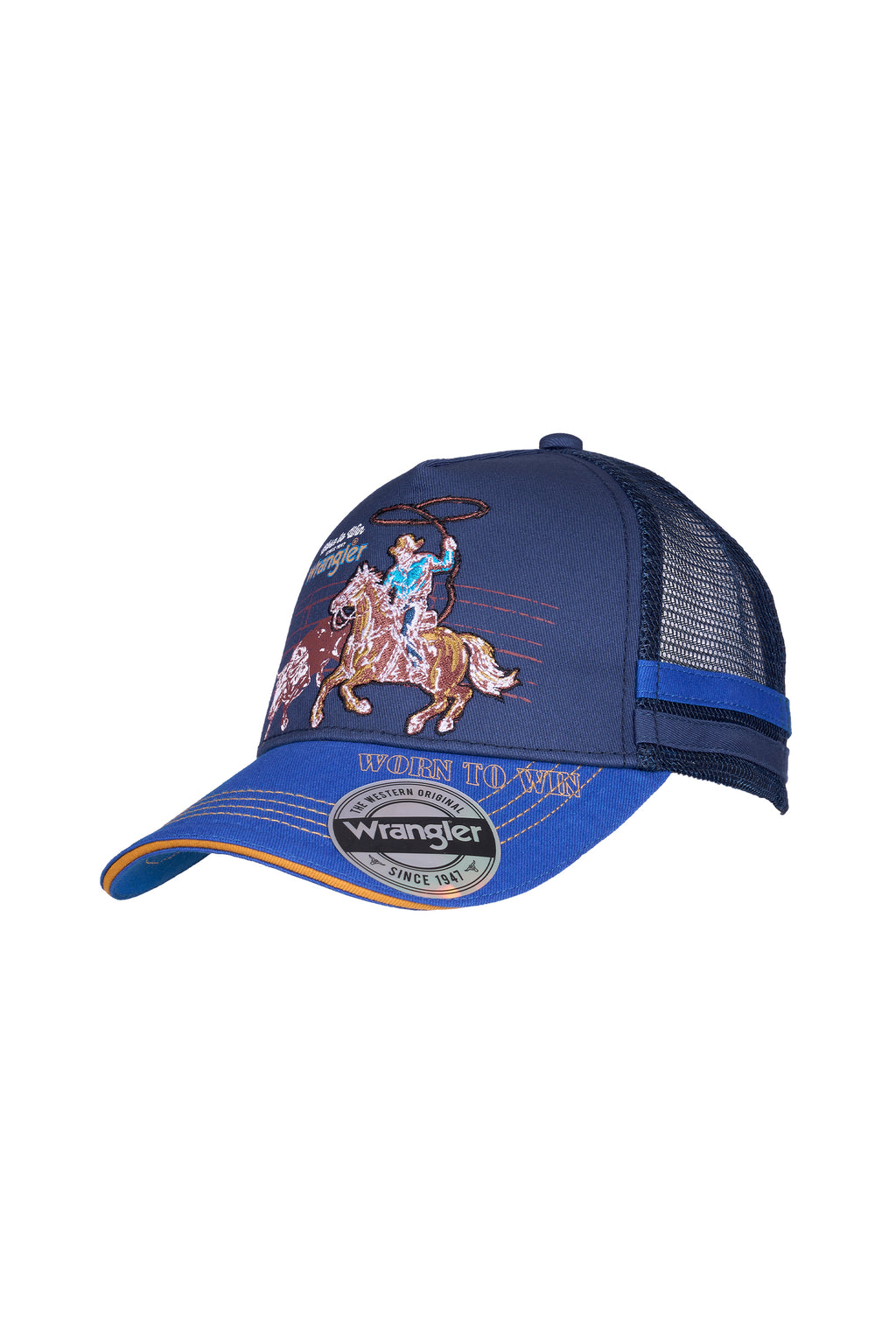 Wrangler Kids' Abe Trucker Cap - Navy/Blue - X6S3946CAP